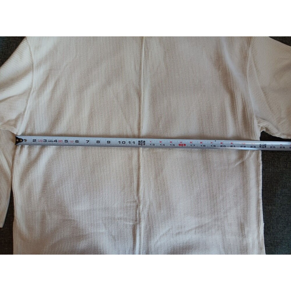 shirt 2XL Women Chinawear Casual Ivory Long Sleeve Thermal Style - Picture 8 of 10